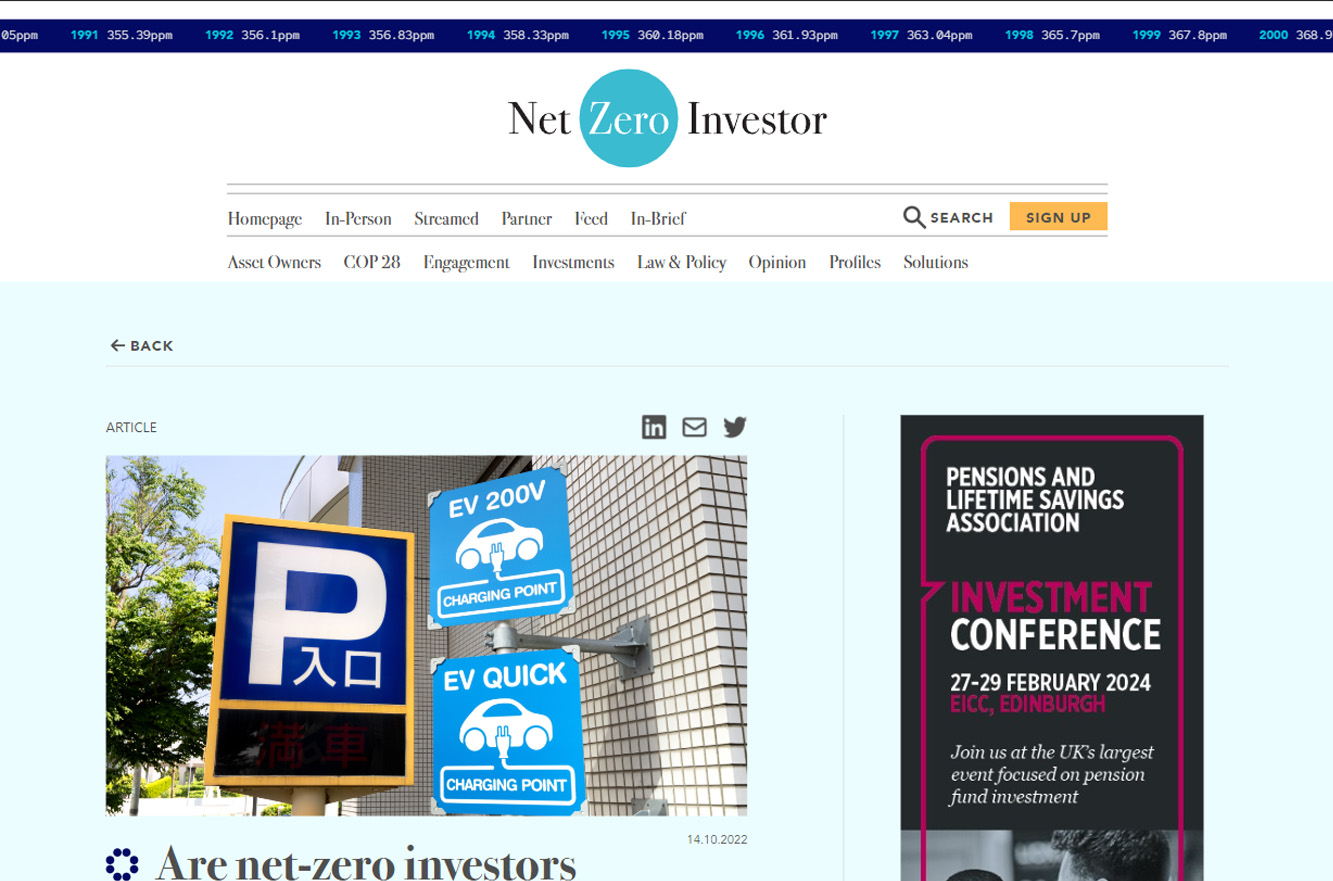 Net Zero Investor-Article